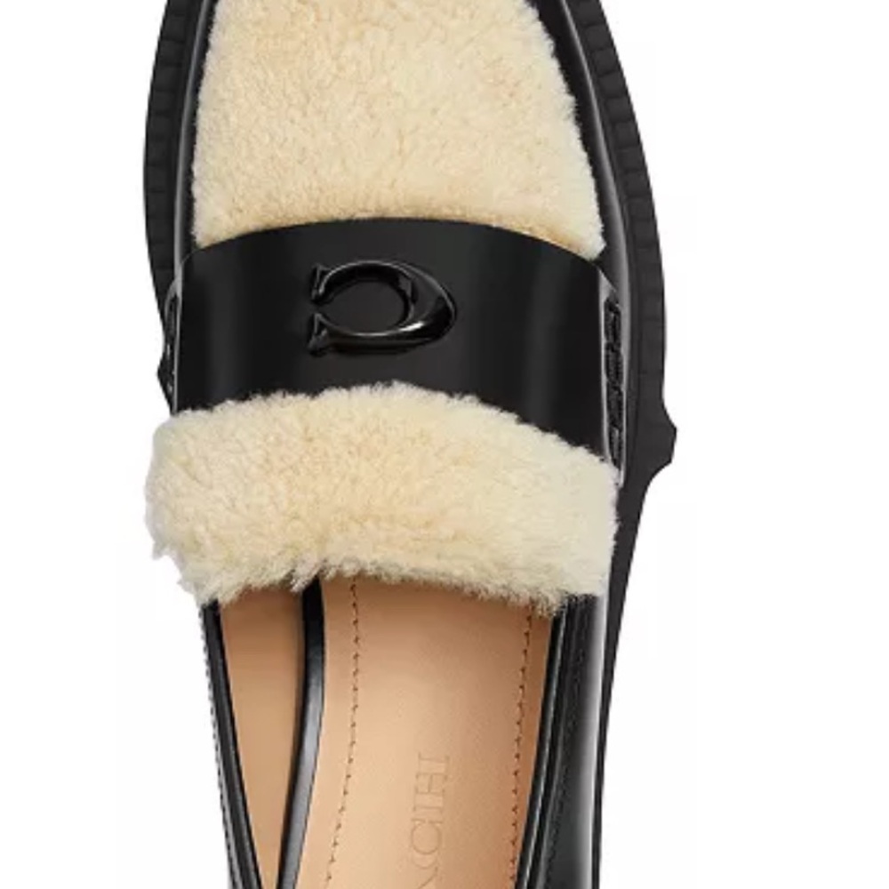 Coach Women's Leah Shearling Loafer - Picture 5 of 6